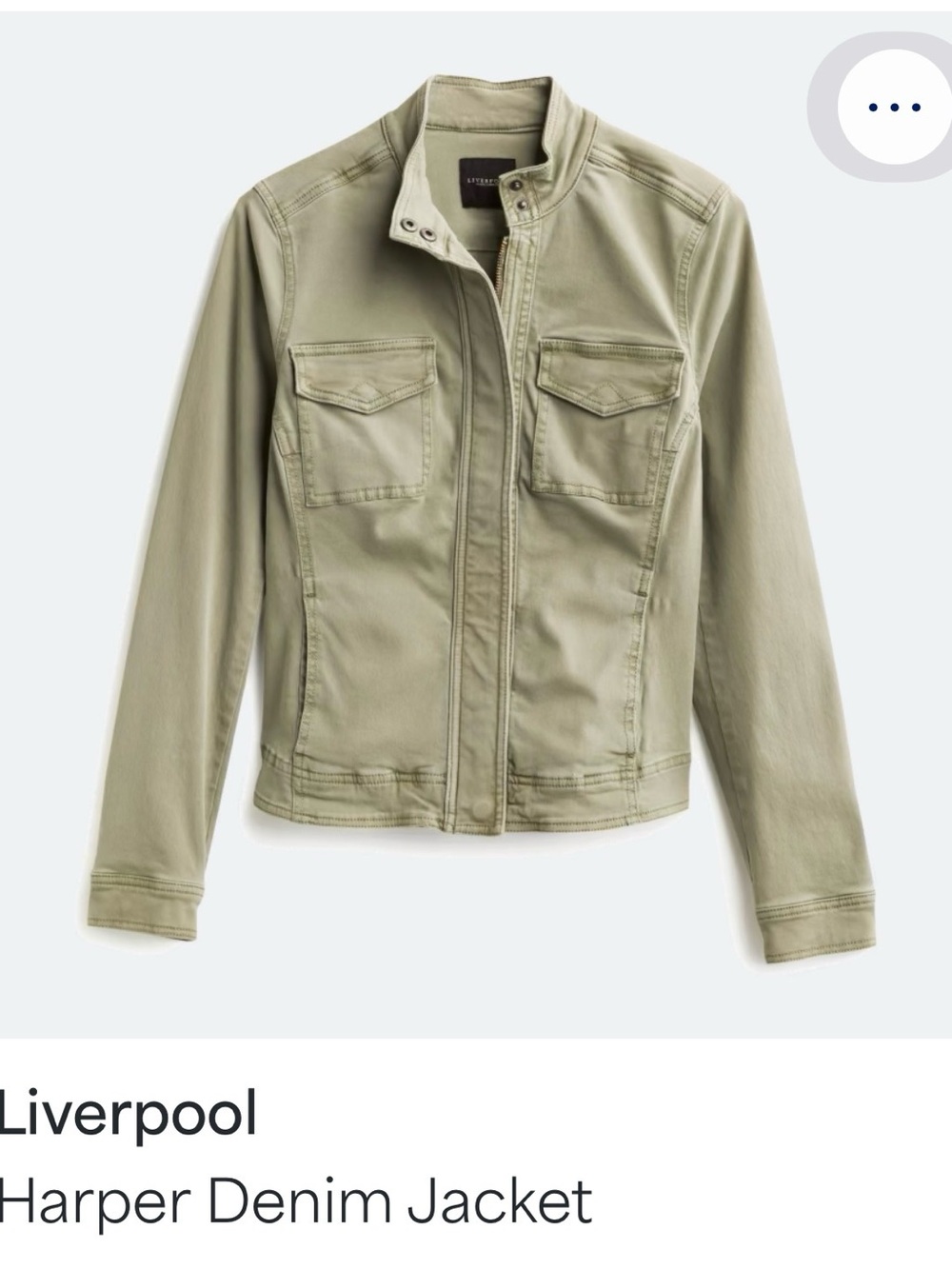 Liverpool Harper Denim Jacket - Sage